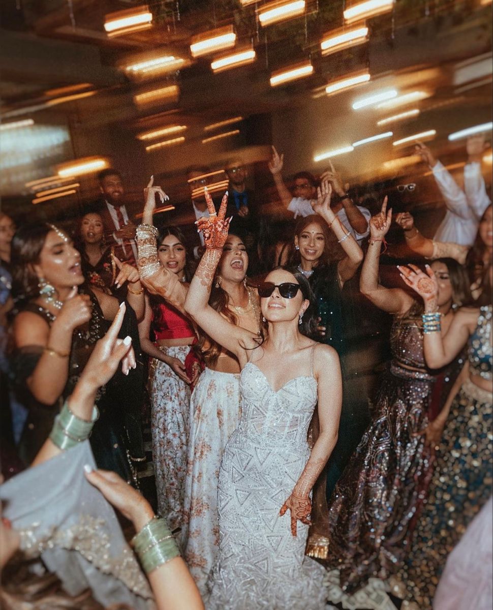 Guests dancing at wedding reception